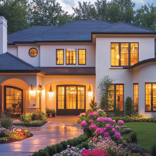 elegant-home-exterior-twilight-with-flowers-warm-soft-light-modern-inviting-landscaped (2)